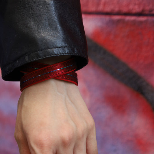 Bracelet Eterna vermilion red M size
